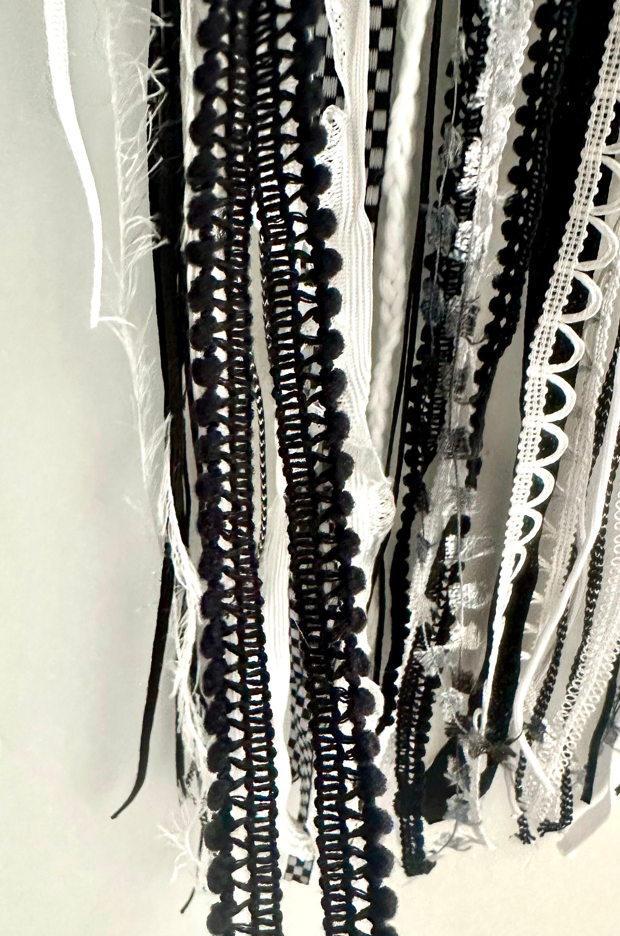 Black & White Ribbon Wall Decor - Etsy