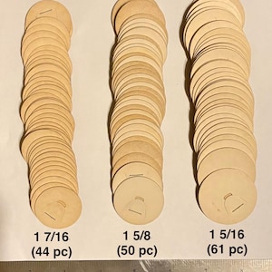 Choice Blank Milk Bottle Caps (1 7/16”), (1 5/8”) & (1 5/16”) Dia. unused