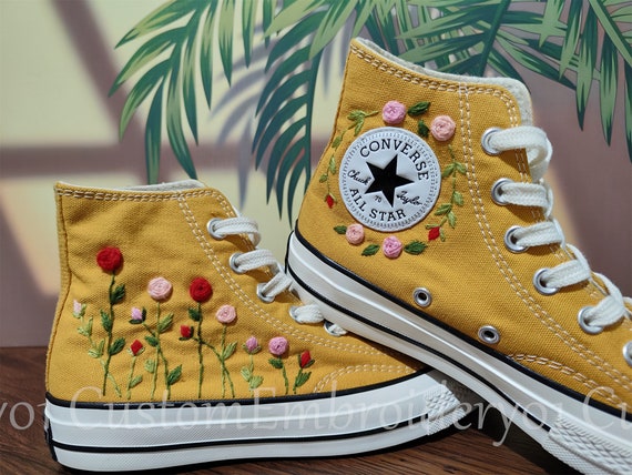 Customized Converse Embroidered Shoes Converse Chuck Taylor 1970s
