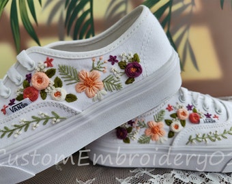 Benutzerdefinierte Vans bestickte Schuhe Vans Bridal Sneakers bestickte Hochzeitsschuhe Hochzeitsgeschenke für Sie