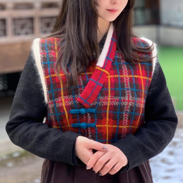 Tartan BAEJA • Modello maglia • Gilet • Tecnica steeking • PDF (Ita, Kor)