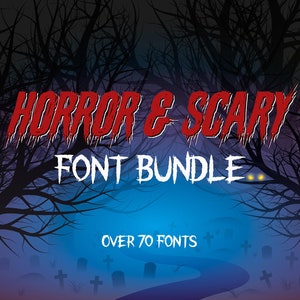 60+ Horror Fonts Bundle | Commercial Use