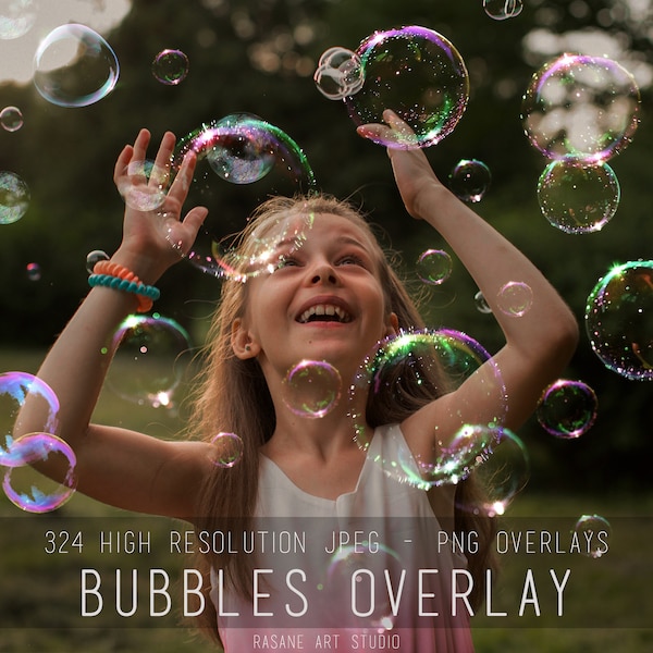 Bubble overlays, Soap bubble overlays, floating bubbles, photoshop overlays, Blowing bubbles, Realistic bubble overlays