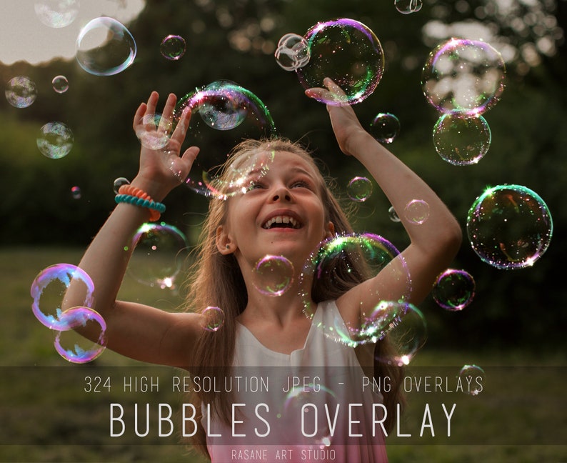 Bubble Overlays, Soap Bubble Overlays, Floating Bubbles,