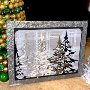 Kerstkaart met een modern en industrieel thema