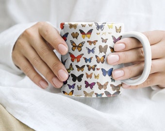 Butterfly Collage Ceramic Mug 11oz