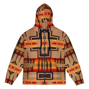Southwest Pattern Unisex Zip Hoodie
