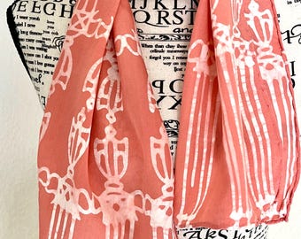 Vintage Silk Batik Scarf: Culzean Castle Balustrade Design, National Trust Scotland