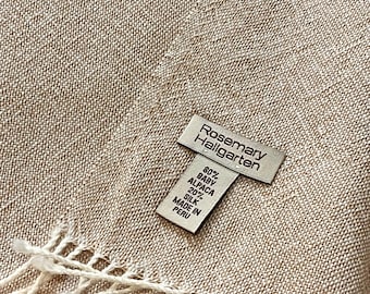 Rosemary Hallgarten Baby Alpaca Silk Ruana Wrap | Champagne Gold Throw, Made Peru