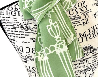 Vintage Silk Batik Scarf: Culzean Castle Balustrade Design, National Trust Scotland