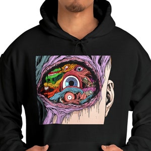 Japanese Gore Sweatshirt Ukiyo-e Anime Hoodie Manga Hoodie Harajuku Sweatshirt Japanese Gore Girl Gothic Halloween Goth Unisex Pullover
