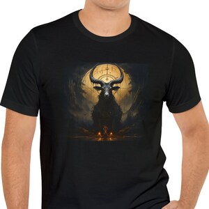 Baphomet Ritual Macabre Occult Goth T Shirt Dark Academia Shirt Spooky Cult Apparel Halloween Shirt Gothic Clothing Satanic Unisex Tees Evil