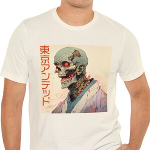 Ukiyo-e Traditional Japanese Zombie Tshirt Japan Macabre Dark Gothic Shirt Goth Ukiyo e Dark Academia Spooky T Undead Monster Clothing Anime