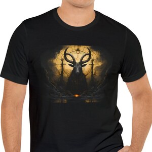 Baphomet Ritual Macabre Occult Goth T Shirt Dark Academia Shirt Spooky Cult Apparel King Halloween Shirt Gothic Clothing Satanic Unisex Tees