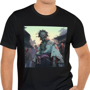 Ukiyo-e Traditional Japanese Zombie Tshirt Japan Macabre Dark Gothic Shirt Goth Ukiyo e Dark Academia Spooky T Undead Monster Clothing Anime