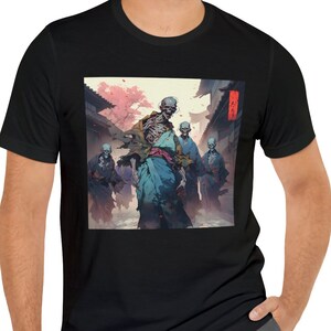 Ukiyo-e Traditional Japanese Zombie Tshirt Japan Macabre Dark Gothic Shirt Goth Ukiyo e Dark Academia Spooky T Undead Monster Clothing Anime