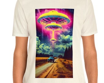 E.T. Aliens Extraterrestrial Alien Invasion Tshirt Shirt Macabre Graphic Sci-Fi Cosmic Invaders T Shirt Apparel Clothing Retro Inspired Tee