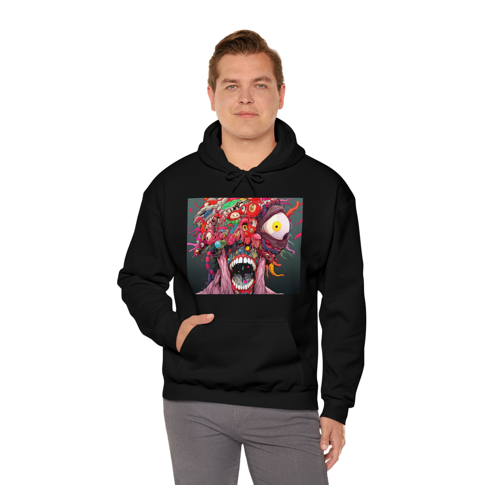 Japanese Gore Sweatshirt Goth Anime Hoodie Manga Goru Horror Hoodie Japanese Gore Girl Harajuku Sweatshirt Japanese Halloween Unisex Hoodie