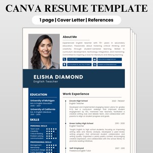 CV, Canva CV, CV för lärare, exempel på CV för lärare, exempel på CV, mall för CV, exempel på CV
