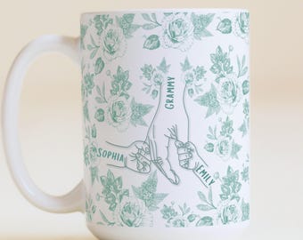 Gift for Gigi Grammy  Personalized Mother&#39;s Day Mug Grandmother Cup Gift for Grandma Birthday Gift for Her Custom Mug Gift Grandma Birthday