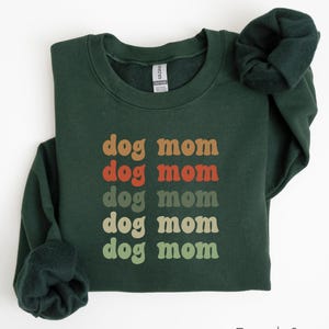 Dog Mom Fall Sweatshirt, Cute Pet Lover Pullover, Autumn Dog Parent Gift, Cozy Animal Print Jumper, Funny Puppy Owner Sweater, Thanksgiving