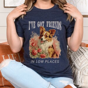 Corgi Flower T-shirt, Cute Dog Lovers Gift Shirt, Gift For Dog Mom, Funny Dog Shirt, Dog Owner Women Shirt, Pet Owners Gifts, Dog
