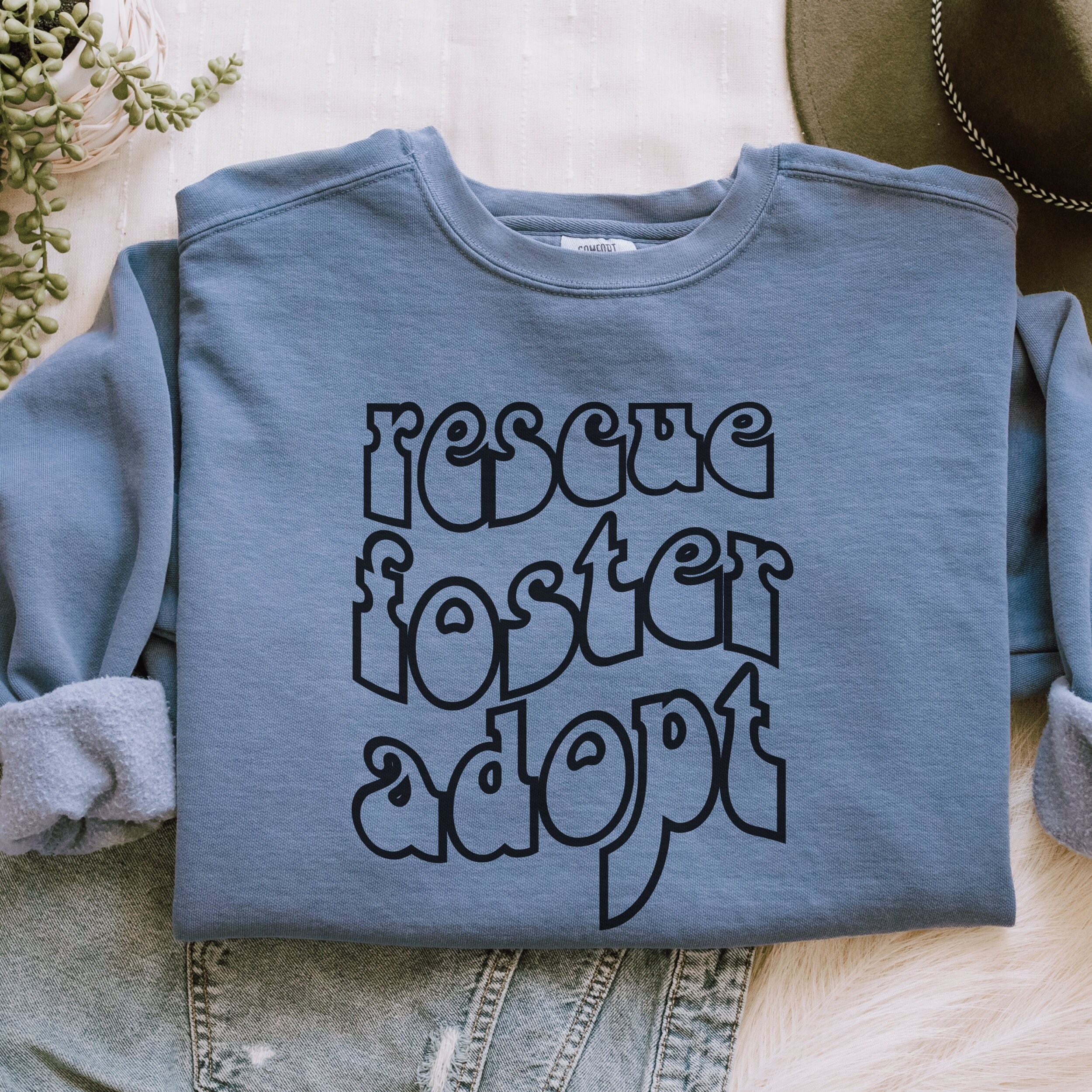 Dog Rescue Sweatshirt, Adoption Shirt, Dog Adoption Shirt, Rescue Adopt
