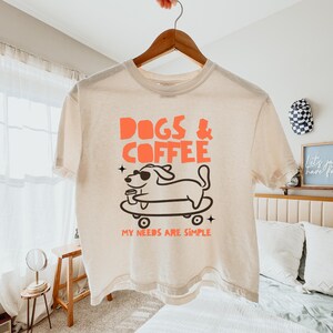 Dogs and Coffee Shirt Png, Dog Lover Png, Funny Dog Mom Gift for Her, Pet Dogs Drink Coffee SVG, Trendy Coffee Lover Digital Download image 3