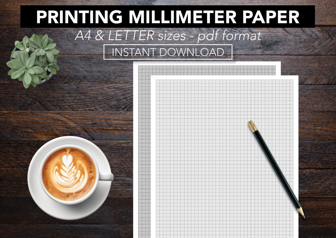 Millimeter Printable Paper Template Grid Millimeter Paper - Etsy