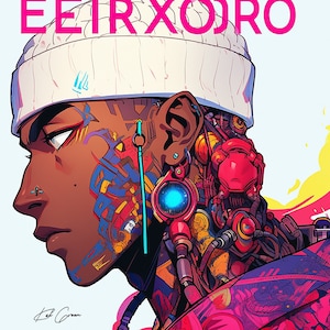 NEW AGE Wall Art #20 - Afrofuturyzm, Anime, Wystrój domu, Do druku - Pobieranie cyfrowe