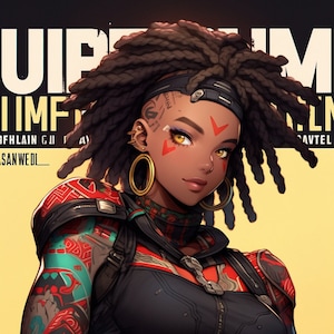 NEW AGE Wall Art #5 - Afrofuturyzm, Anime, Wystrój domu, Do druku - Pobieranie cyfrowe