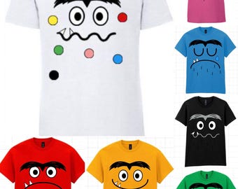 Kids Emotions Monster Tshirts | Children's story character | colourful Tshirts | Happy, Sad, Loved, Calm, Angry, Scared, Mixed up