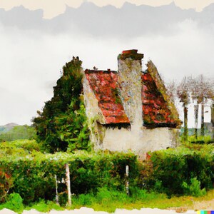 Idyllic Escapes: Watercolor Painting of the French Countryside 4 Piece Collection - Digital Download