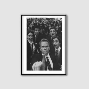 How I Met Your Mother Poster Print, Black and White, Tv Show Poster Print, Tv Series Poster, Tv Show Gift, Tv Show Wall Art,DIGITAL DOWNLOAD