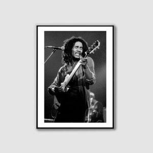 Impression de musique Bob Marley, noir et blanc, affiche de Bob Marley, décoration de studio de musique, art mural imprimable, photo vintage, téléchargement numérique