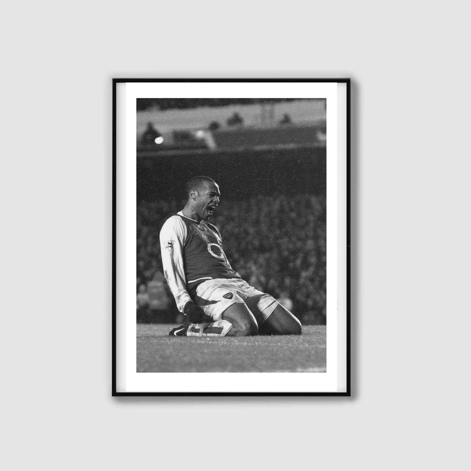 希少！Thierry Henry ティエリ・アンリ　アート作品 名言付き ティエリ・アンリがアーセナルとサインした写真 (3) - オールスター署名