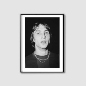 Johan Cruyff Print: Barcelona Football Legend, Black and White Portrait (Digital Download)