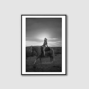 Cowboy Photo Print: Vintage Wild West Farmhouse Art (Digital Download)