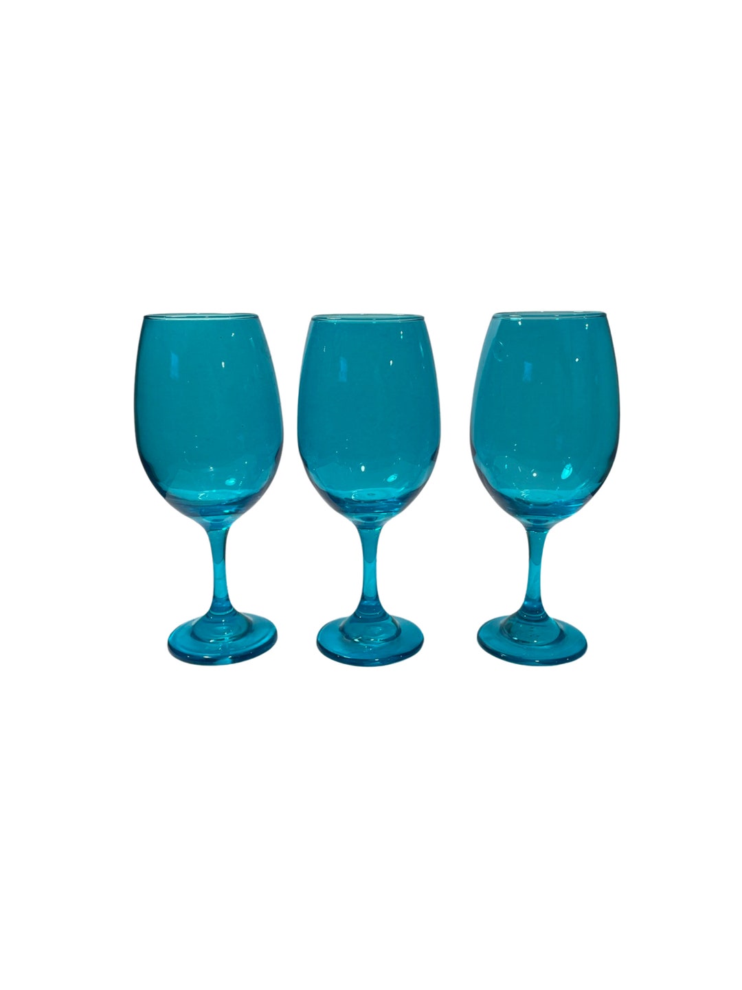 Vintage Turquoise Wine Glasses Etsy