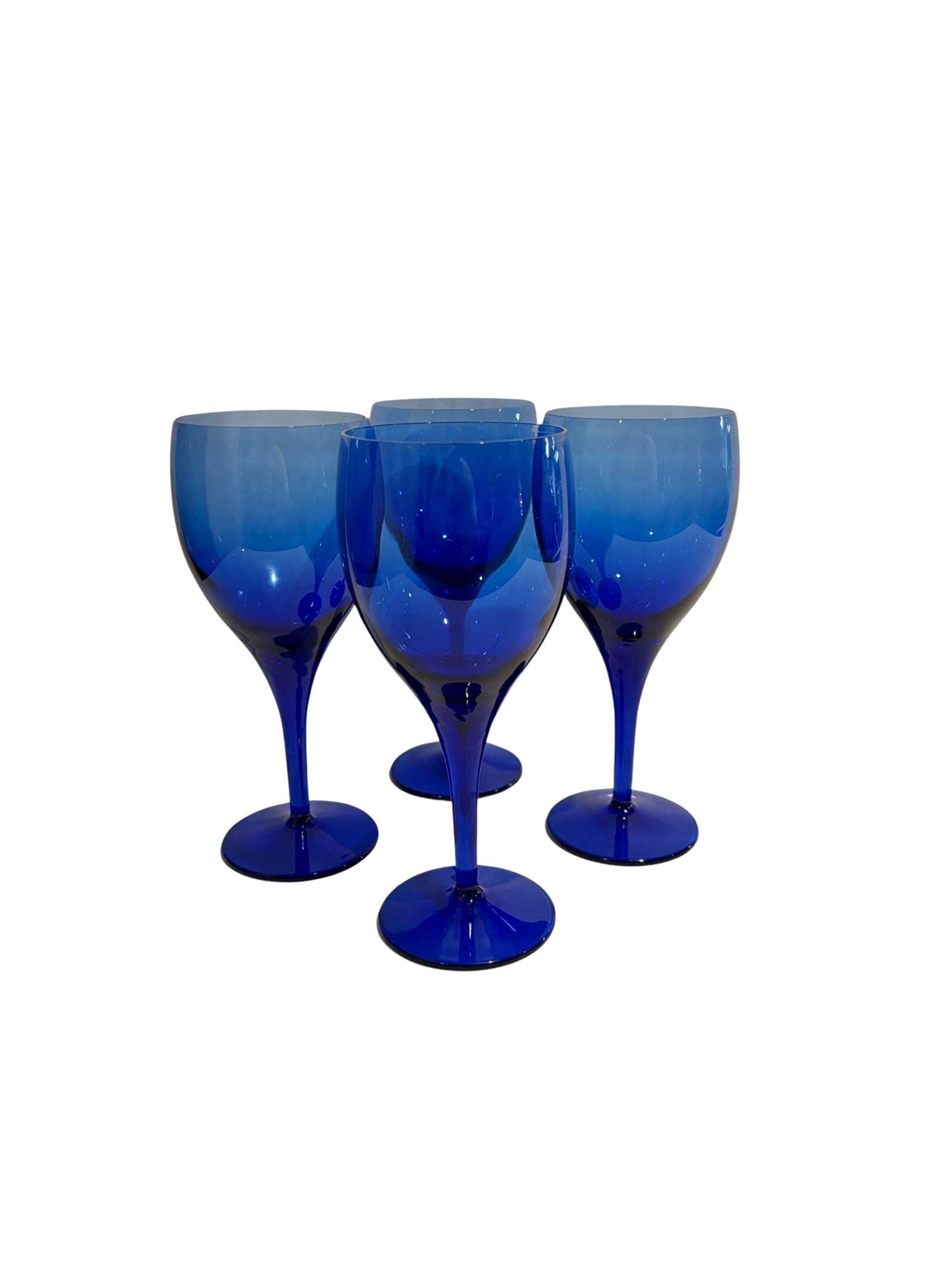 Cobalt blue wine glass - Etsy 日本