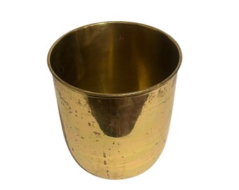 Vintage Brass Pot/Planter- 7.5”, Brass Pots, Planters, Vintage Brass