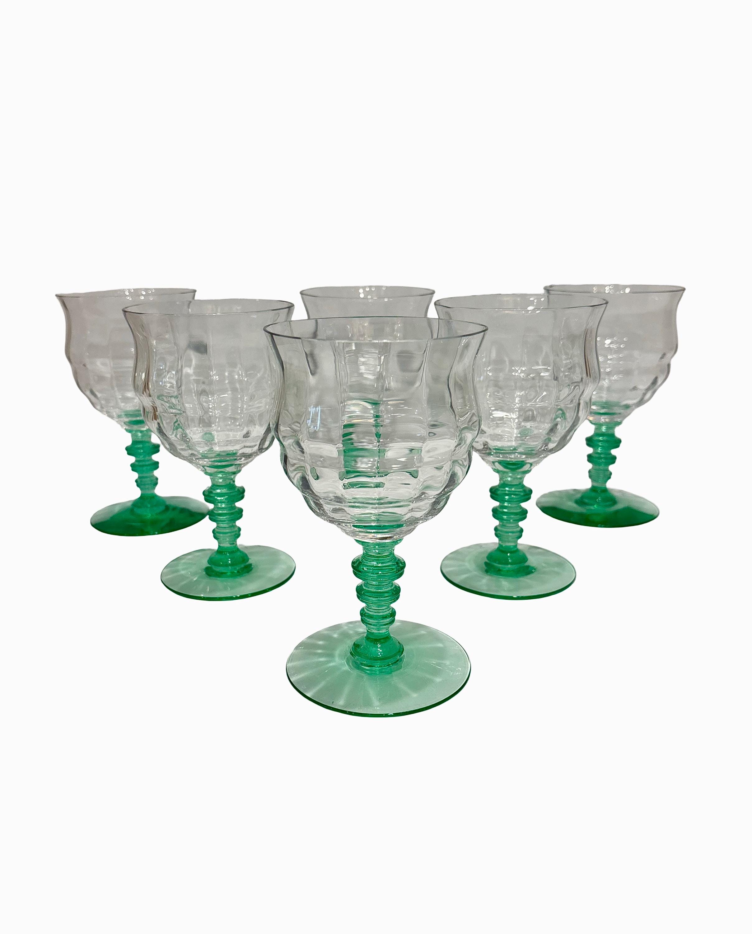 Uranium glass goblets - Etsy 日本