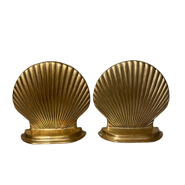 Brass Shell Bookends Etsy