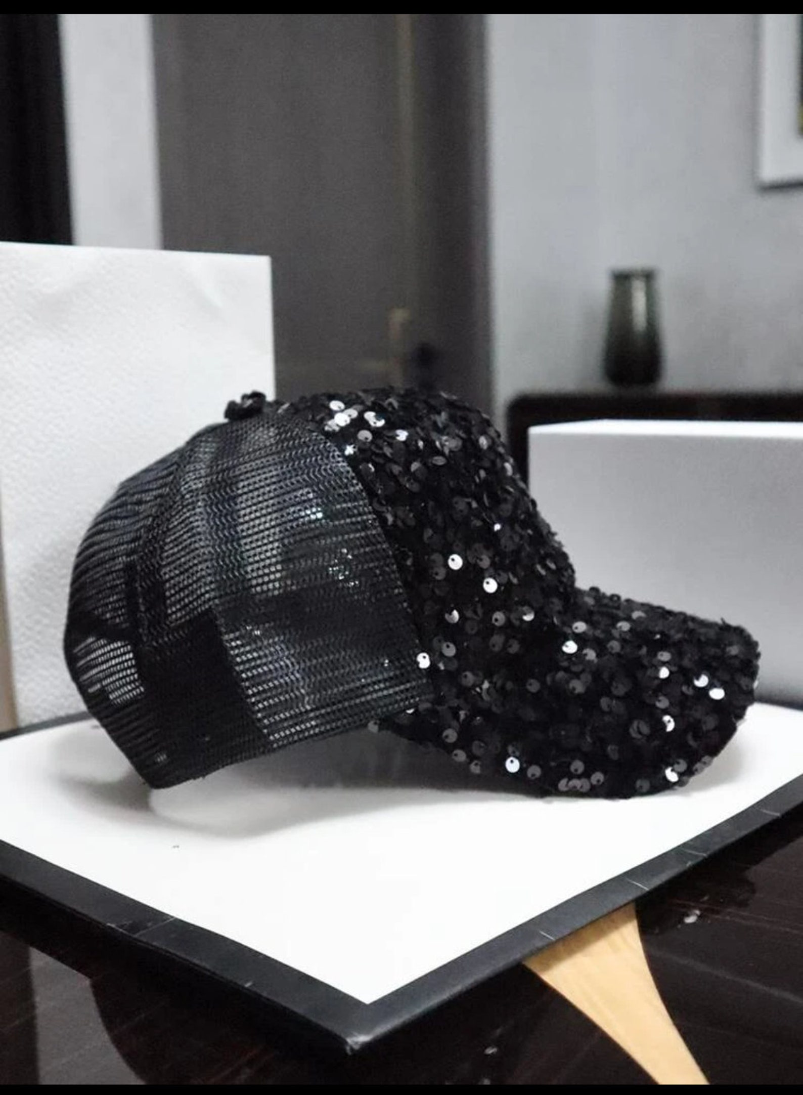 Deluxe Sequin Festival Hat - Black