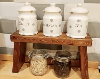 Kitchen Countertop Shelf, Countertop Shelf, Farm house Countertop Shelf, Chunky Countertop Shelf, Milk Stool, Bathroom Stand