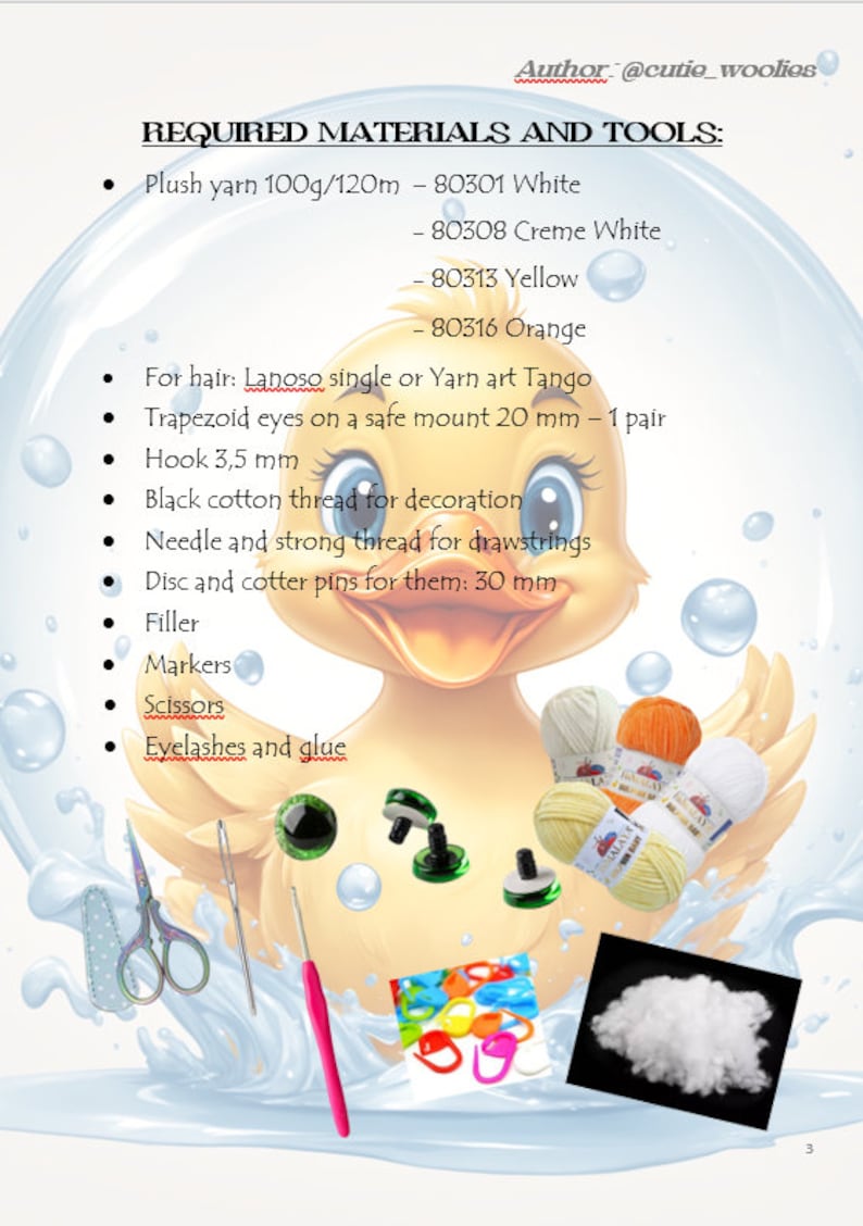 Quack-Quack, Crochet PDF duck pattern in English, Amigurumi duck pattern zdjęcie 3