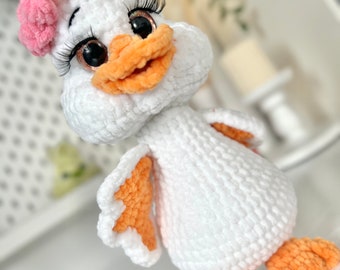 Quack-Quack, Crochet PDF duck pattern in English, Amigurumi duck pattern