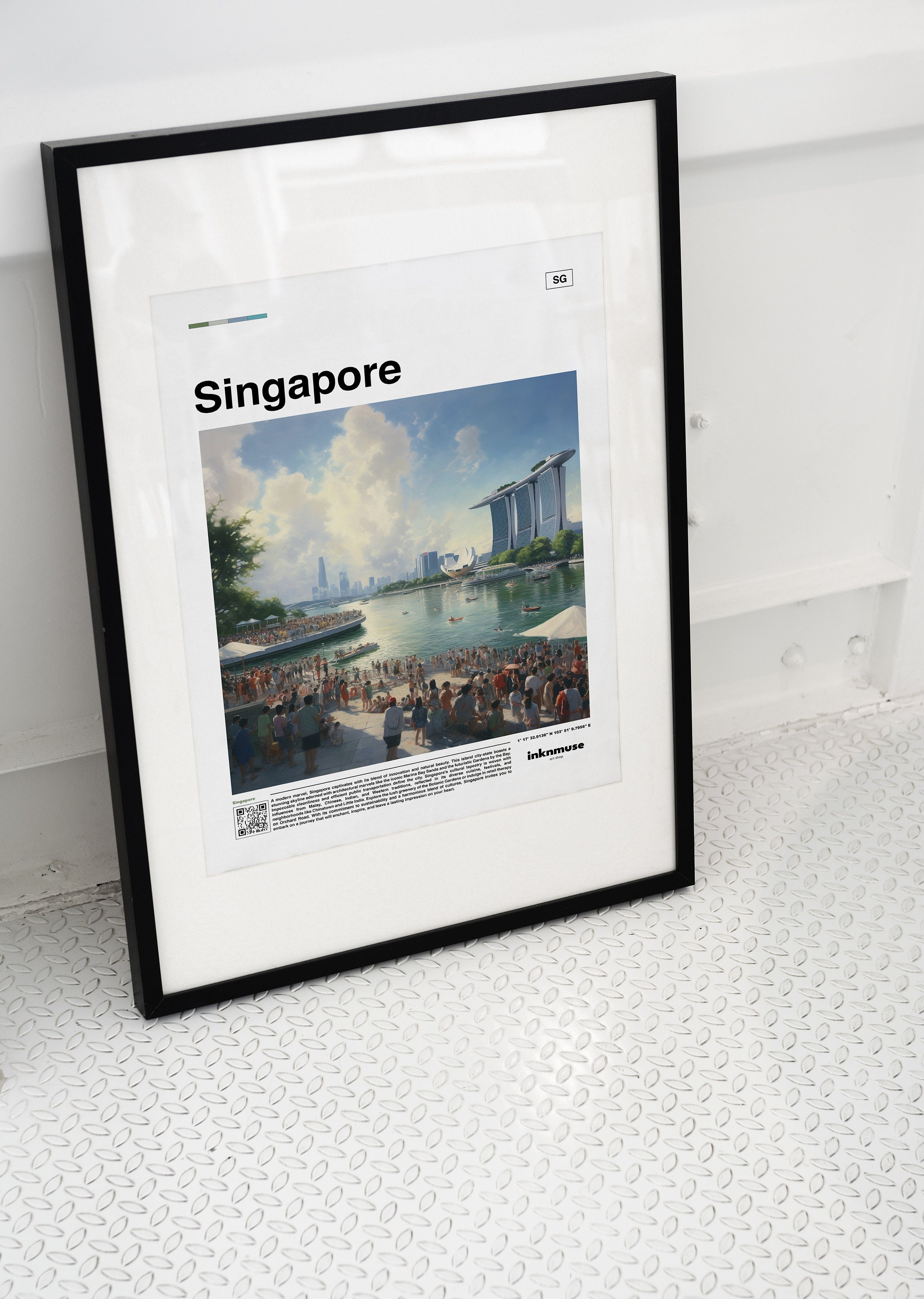 Singapore Wall Art Singapore Poster Print Singapore Art Etsy