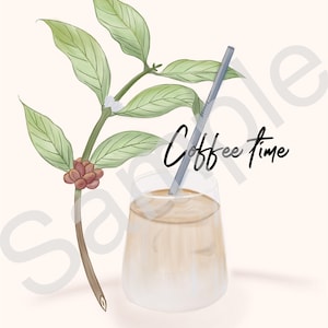 Banners de bebidas (Hora del jugo/Hora del café/Hora del té/Hora del matcha)