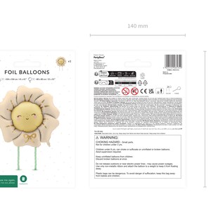 Globo de papel de aluminio con forma de flor andante de 84 cm – Beige claro pastel, decoración para fiesta de cumpleaños y baby shower imagen 5